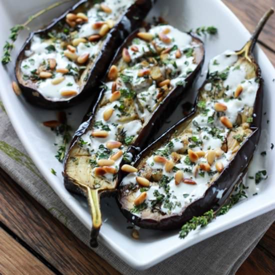 Eggplant with Buttermilk Sauce - Recipe photo by littlebroken