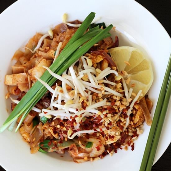 Pad Thai with Prawn and Pork - Recipe photo by ToFoodwithLove
