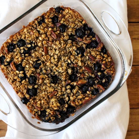 Blueberry Pecan Baked Oatmeal - Recipe photo by the wheatless kitchen