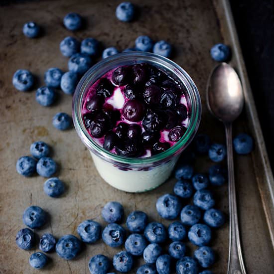 Goat Cheese Mousse with Blueberries - Recipe photo by Savory Simple