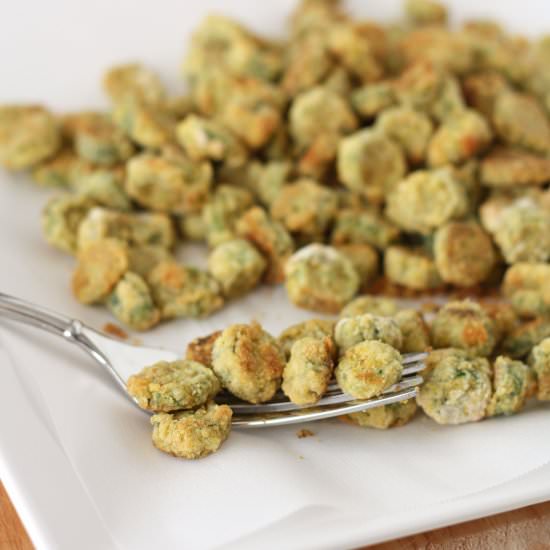 Oven fried okra - Recipe photo by erinblueburke
