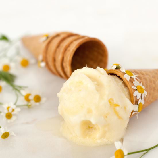 Pineapple sorbet with chamomile tea - Recipe photo by thehousethatlarsbuilt