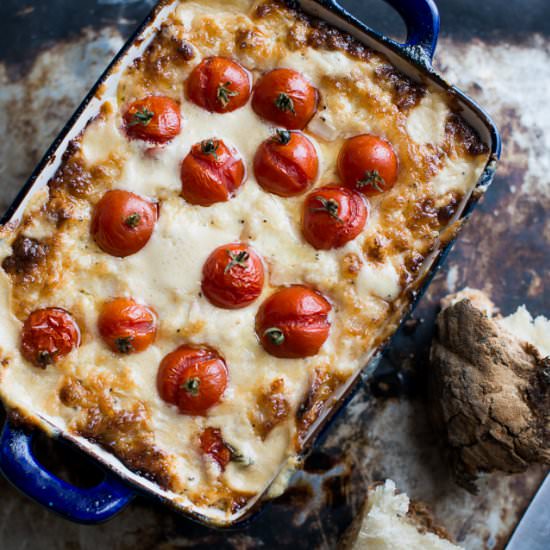 Sweet Onion Cheese Dip w/Tomatoes - Recipe photo by White On Rice Couple