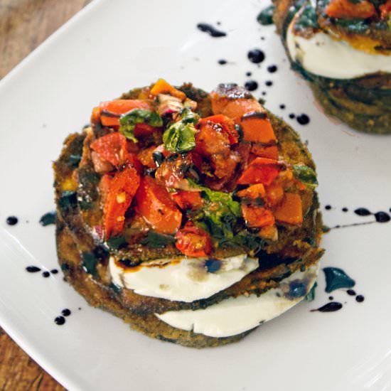 Eggplant & Bruschetta Napoleons - Recipe photo by femmefraiche