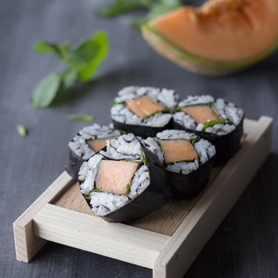 Mint & melon makis - Recipe photo by Mathilda Motte