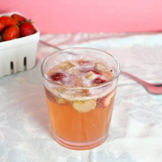 Roasted Rhubarb Strawberry Sangria - Recipe photo by LorimerKitchen