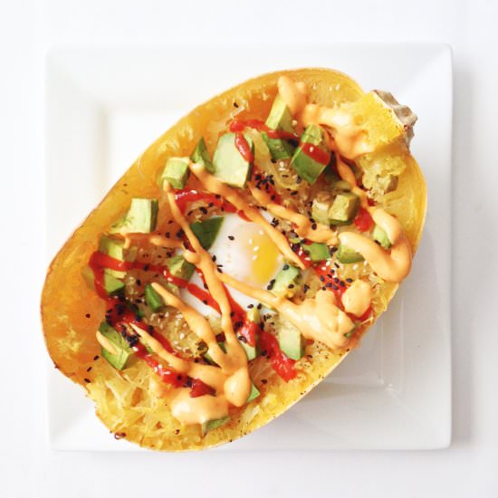 Avocado & Egg Spaghetti Squash Boat - Recipe photo by TheSkinnyFork