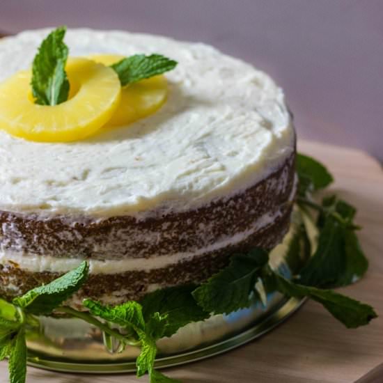 Mint Pineapple Cake with Mascarpone - Recipe photo by fromscratchmostly