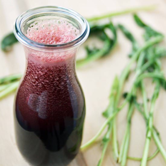 Dandelion Beet Juice - Recipe photo by alovelysideproject