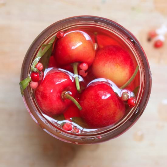 Pickled Rainier Cherries - Recipe photo by WhatJewWannaEat
