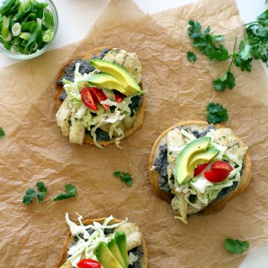 Cilantro Lime Fish Tostadas - Recipe photo by the wheatless kitchen