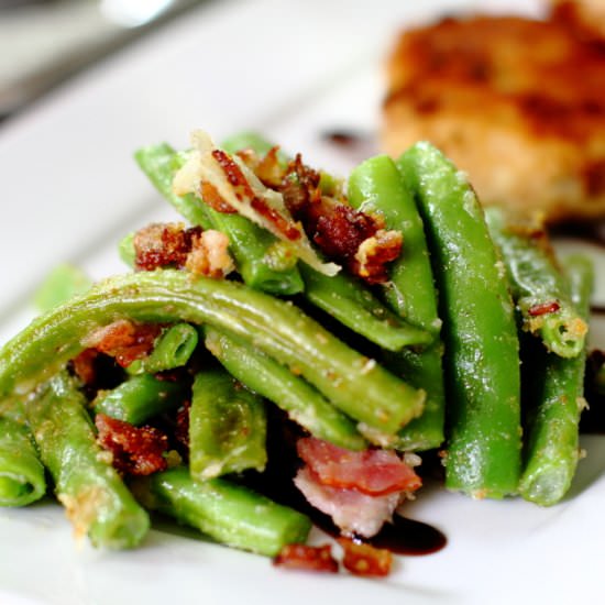 String Beans with Bacon and Cheese - Recipe photo by picantecooking
