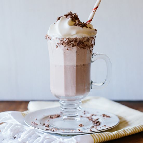 Salted Caramel Frozen Hot Chocolate - Recipe photo by handmademood