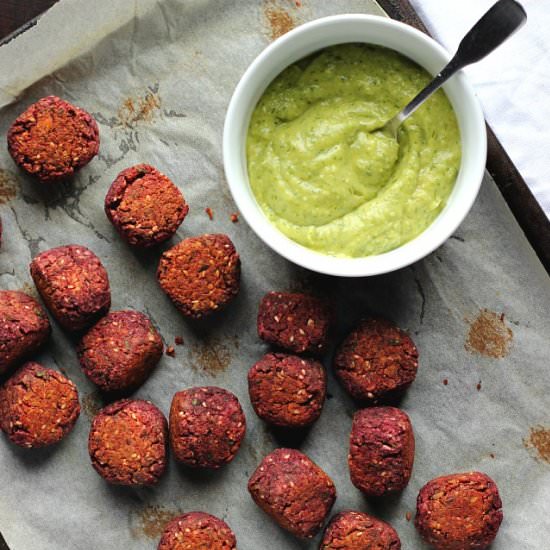 Baked Beetroot Falafels - Recipe photo by happyheartedkitchen