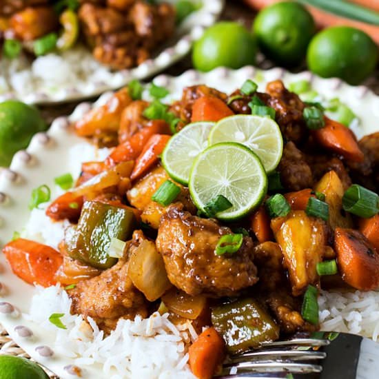 Sweet and Sour Key Lime Pork - Recipe photo by a family feast