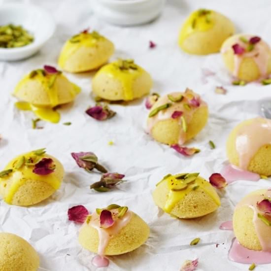 Rose Saffron Baked Doughnuts - Recipe photo by Beela