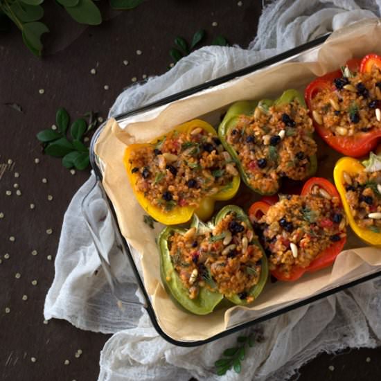Middle Eastern Stuffed Peppers - Recipe photo by foolproofliving.com