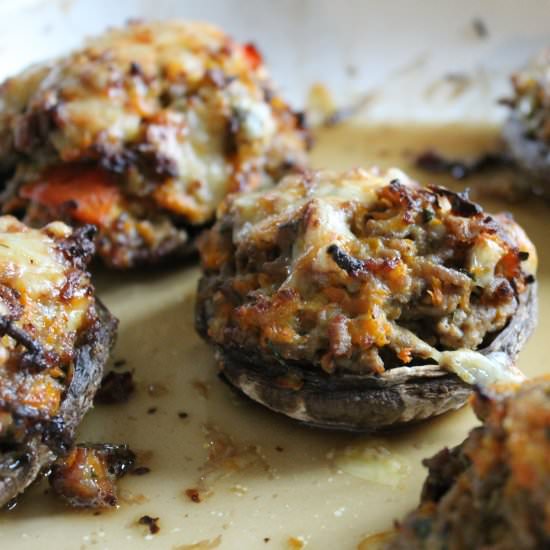 Filled Portobello Mushrooms - Recipe photo by gingerinthebasement
