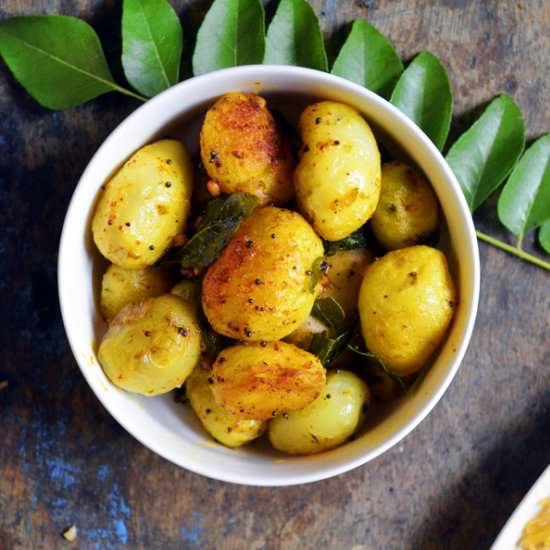Small potato roast - Recipe photo by Harini123