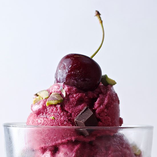 Double Cherry Frozen Yogurt - Recipe photo by Yes more please