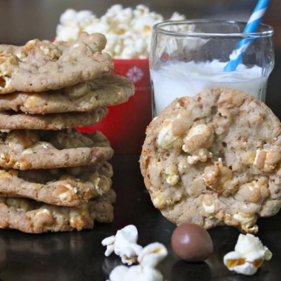 Malted & Salted Popcorn Cookies - Recipe photo by Runcible Eats