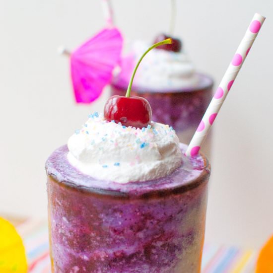 Blueberry Miami Vice Cocktail - Recipe photo by slimpickinskitchen