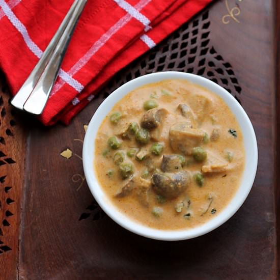 Mushroom Matar Makhani - Recipe photo by Flavors of Mumbai