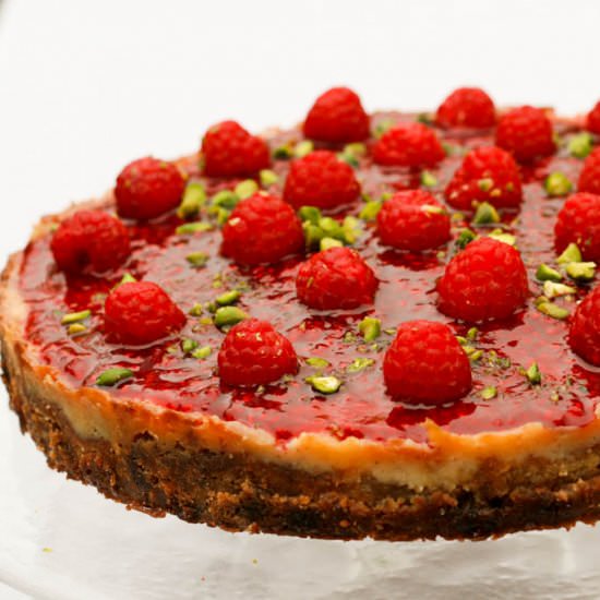 Manhattan Style Raspberry Cheesecake - Recipe photo by Ravfood