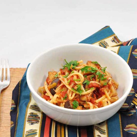 Eggplant Linguine - Recipe photo by diycandy