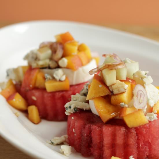 Watermelon Peach Cucumber Salad - Recipe photo by diycandy