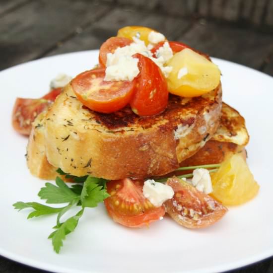 Cheesy French Toast and Tomatoes - Recipe photo by Please Note