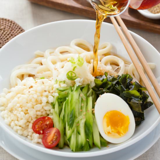 Cold Tanuki Udon - Recipe photo by Just One Cookbook