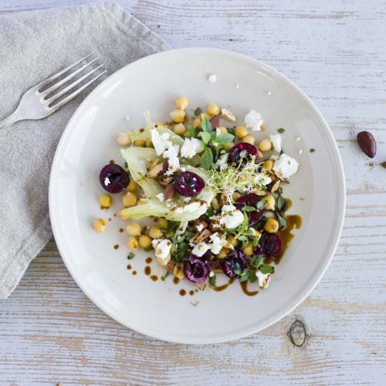 Chickpea & Cherry Salad - Recipe photo by Can Caramelo