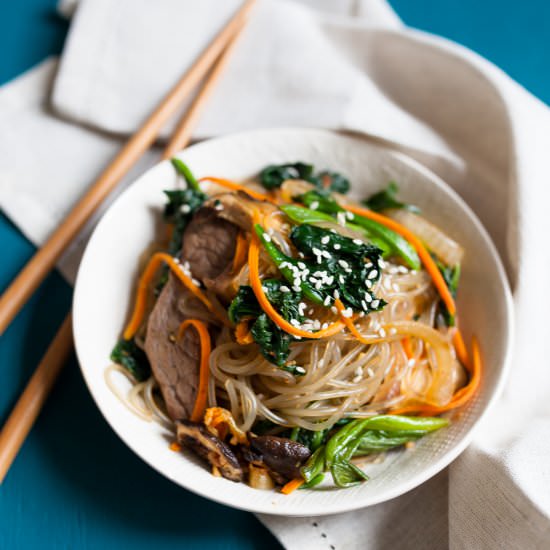 Jap Chae – Korean Stir Fried Noodle - Recipe photo by jchongstudio