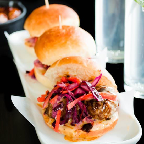 Oriental Meatball Sliders - Recipe photo by Gastronomic Bong