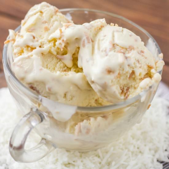 Toasted Coconut Ice Cream - Recipe photo by thecookiewriter