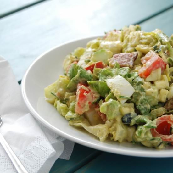 Bacon Egg Salad w Avocado Dressing - Recipe photo by Almost Bananas