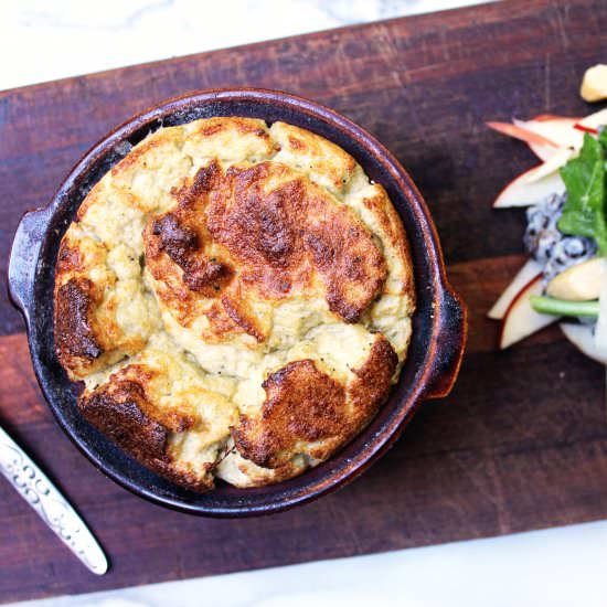 Smoked Aubergine Soufflé - Recipe photo by Aphrocuisine