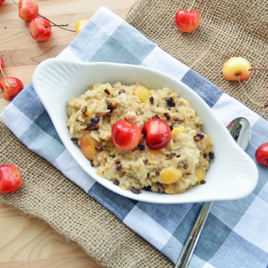 Cherry Cacao Oatmeal - Recipe photo by alovelysideproject