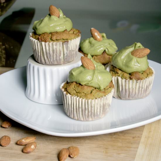 Vanilla Avocado-Almond Muffins - Recipe photo by NoSecretIngredient