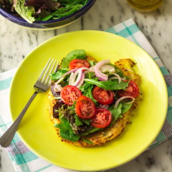 Baked Chicken Milanese with Salad - Recipe photo by Oliviascuisine