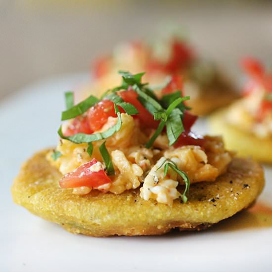 Okra Cornmeal Cakes - Recipe photo by lisal
