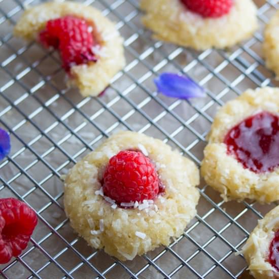 Raspberry Rose Coconut Cookies - Recipe photo by sweetpeasandsaffron