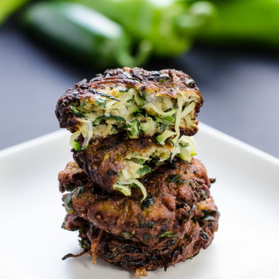 Zucchini Green Chile Fritters - Recipe photo by dailywaffle