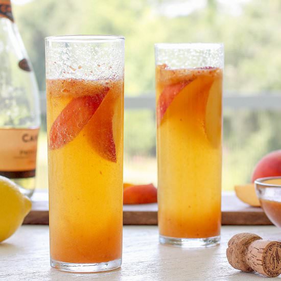 Peach Bellinis - Recipe photo by FabFatale