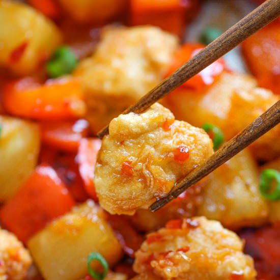 Panda Express Sweet Fire Chicken - Recipe photo by damndelicious
