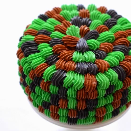 Piped Shells Camouflage Cake - Recipe photo by i-heart-baking