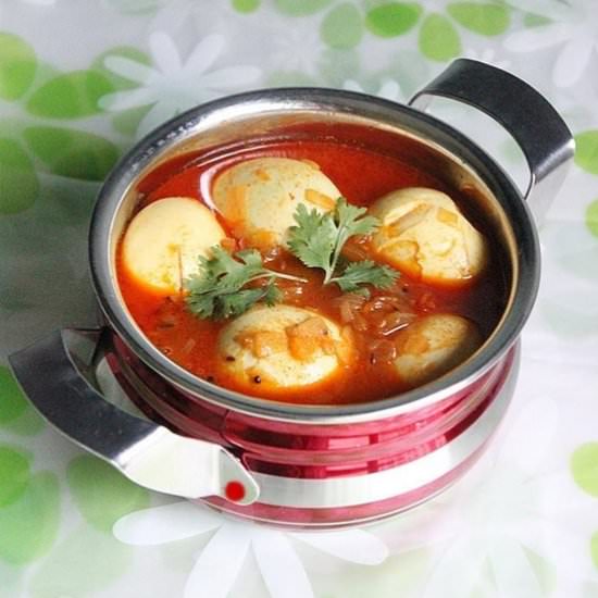 South Indian egg curry - Recipe photo by swasthfreak