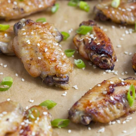 Ginger Sriracha Chicken Wings - Recipe photo by SaucySpatula