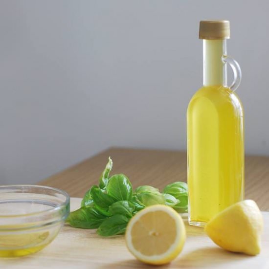 Lemon and Basil Infused Oil - Recipe photo by heartandbowl